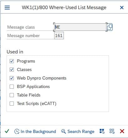 Execute where used