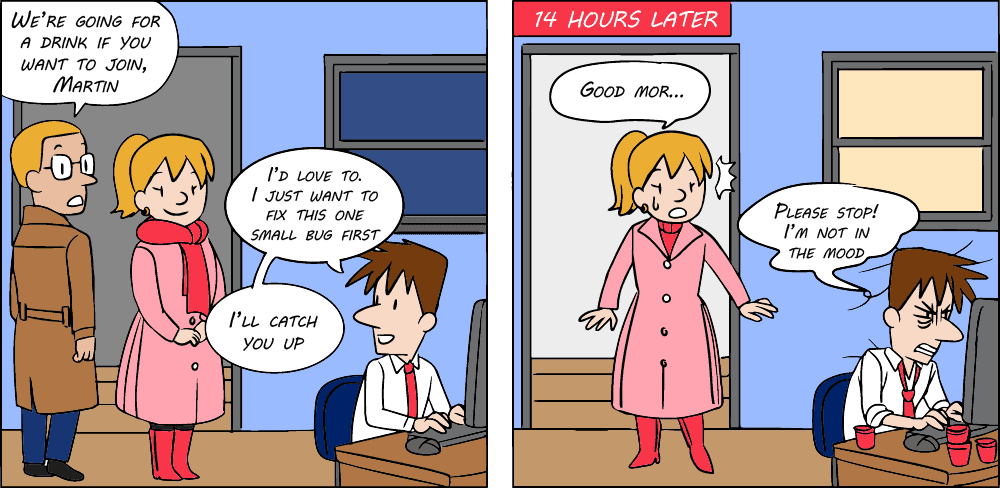 This is the title of the cartoon, which is also indexed by Google This is the cartoon's short description. It shall describe the image, like you would do it for someone who is blind.