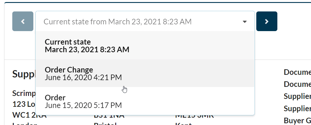 Web EDI Dropdown Web EDI Dropdown